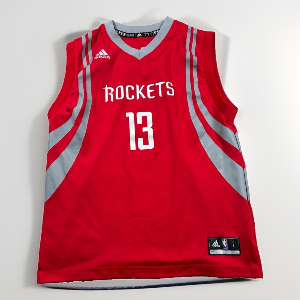 Adidas NBA Houston Rockets James Harden #13 Jersey Youth Large L Red Basketball